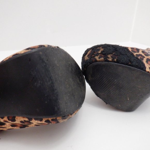 ANDRES MACHADO Brown and Tan Leopard Pattern High Heels, Size 3 (approx.) - Picture 8 of 13